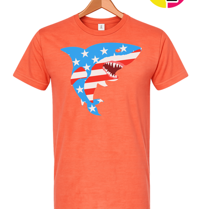 Patriotic Shark Bite Tee