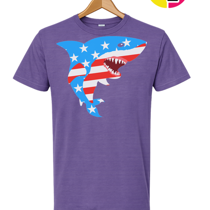 Patriotic Shark Bite Tee