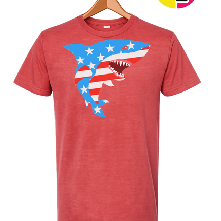 Patriotic Shark Bite Tee