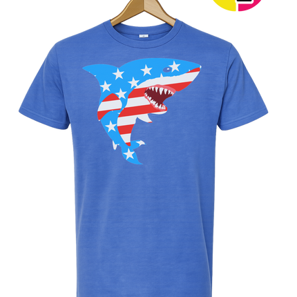 Patriotic Shark Bite Tee