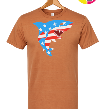 Patriotic Shark Bite Tee