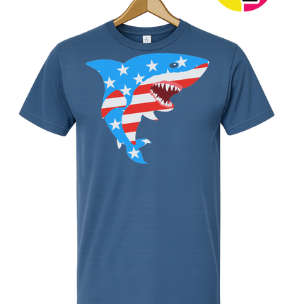 Patriotic Shark Bite Tee