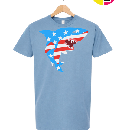 Patriotic Shark Bite Tee