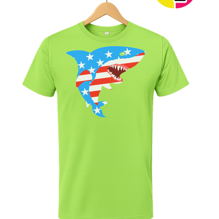 Patriotic Shark Bite Tee