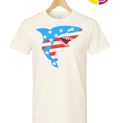 Patriotic Shark Bite Tee