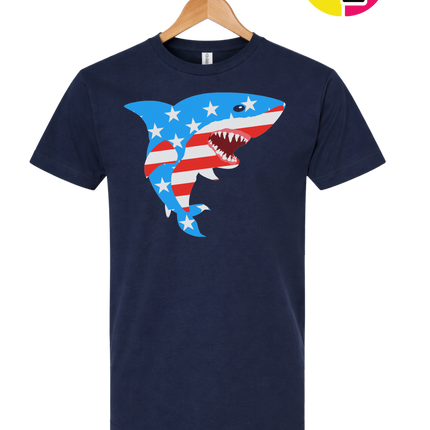 Patriotic Shark Bite Tee