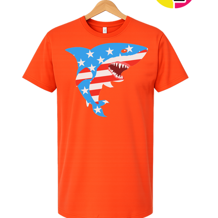 Patriotic Shark Bite Tee