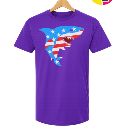 Patriotic Shark Bite Tee