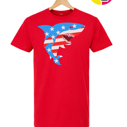 Patriotic Shark Bite Tee