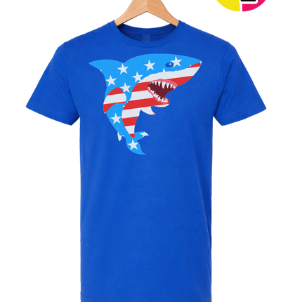 Patriotic Shark Bite Tee