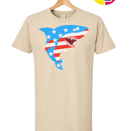 Patriotic Shark Bite Tee