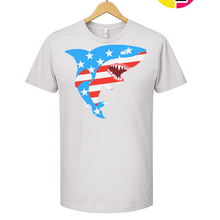 Patriotic Shark Bite Tee