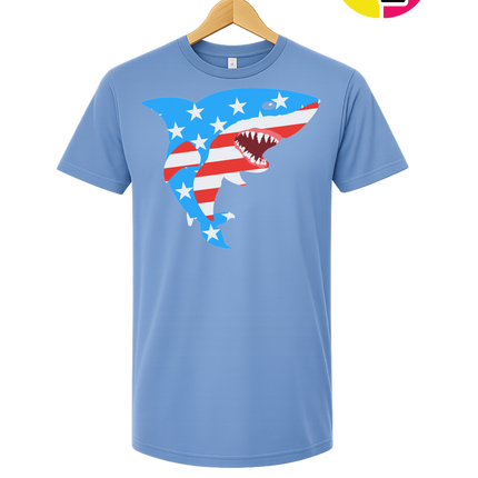 Patriotic Shark Bite Tee