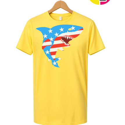 Patriotic Shark Bite Tee