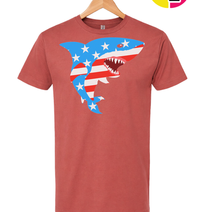 Patriotic Shark Bite Tee