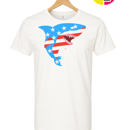 Patriotic Shark Bite Tee