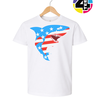 Patriotic Shark Bite Youth Tee