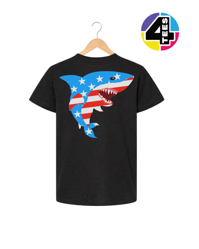 Patriotic Shark Bite Youth Tee