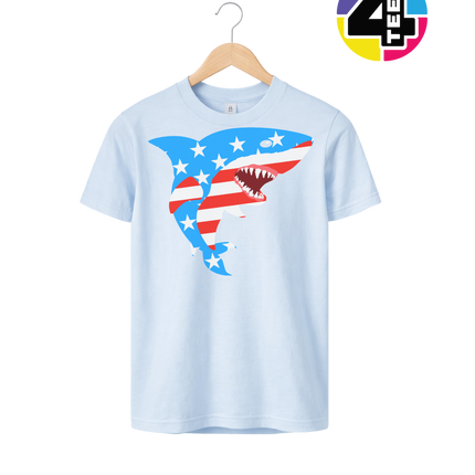 Patriotic Shark Bite Youth Tee