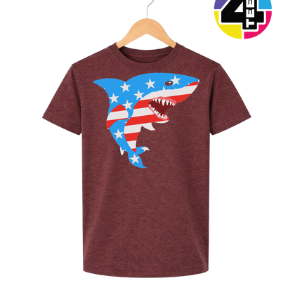 Patriotic Shark Bite Youth Tee