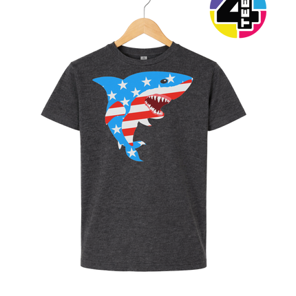 Patriotic Shark Bite Youth Tee