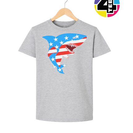 Patriotic Shark Bite Youth Tee