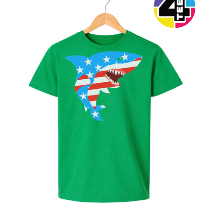 Patriotic Shark Bite Youth Tee