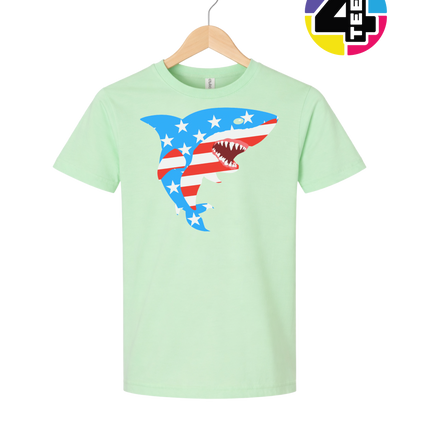 Patriotic Shark Bite Youth Tee