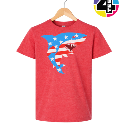 Patriotic Shark Bite Youth Tee