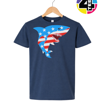Patriotic Shark Bite Youth Tee