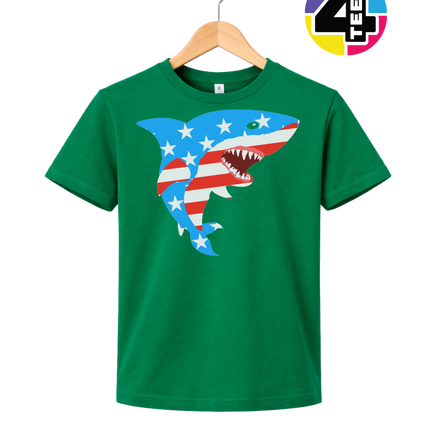 Patriotic Shark Bite Youth Tee