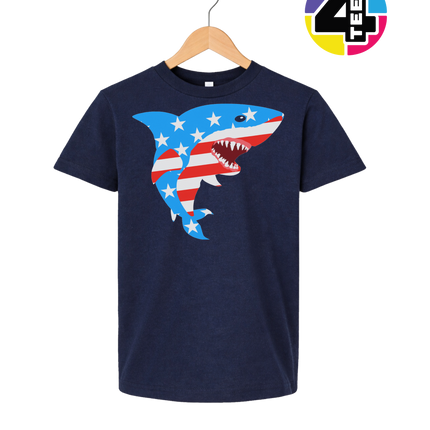 Patriotic Shark Bite Youth Tee