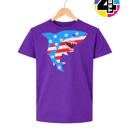 Patriotic Shark Bite Youth Tee
