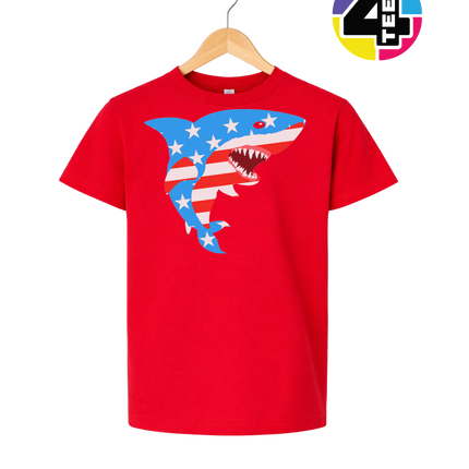 Patriotic Shark Bite Youth Tee