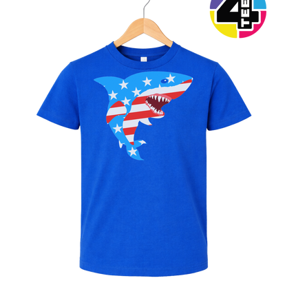 Patriotic Shark Bite Youth Tee