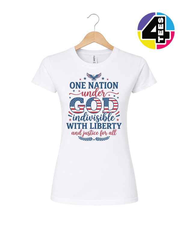 One Nation Under God Liberty Women's Tee
