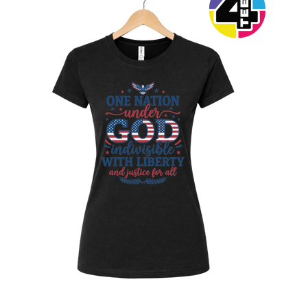 One Nation Under God Liberty Women's Tee