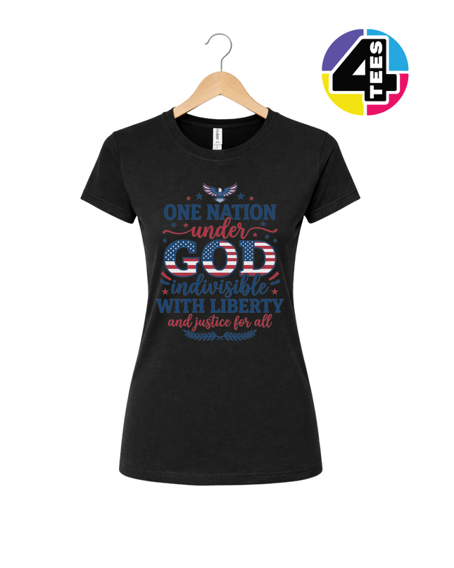 One Nation Under God Liberty Women's Tee