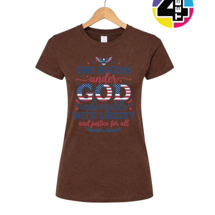 One Nation Under God Liberty Women's Tee