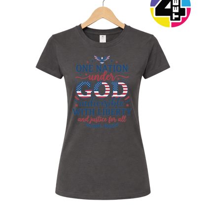 One Nation Under God Liberty Women's Tee
