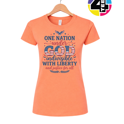 One Nation Under God Liberty Women's Tee