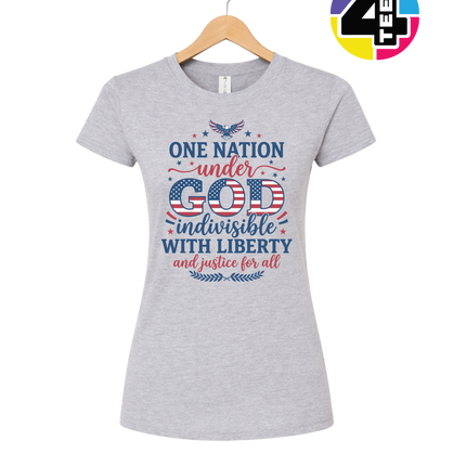 One Nation Under God Liberty Women's Tee