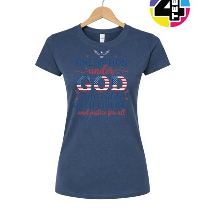 One Nation Under God Liberty Women's Tee