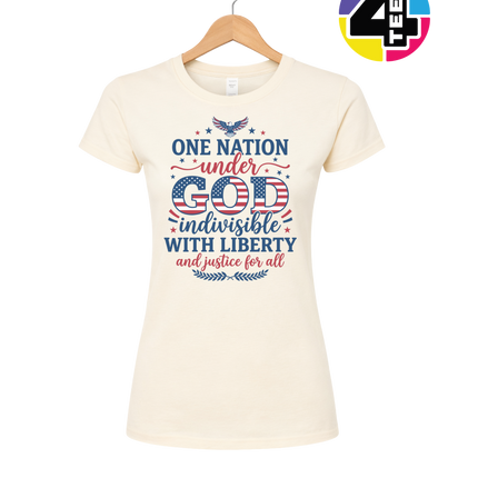 One Nation Under God Liberty Women's Tee