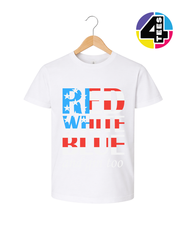 Red White Blue & Gin Too Youth Tee