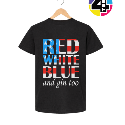 Red White Blue & Gin Too Youth Tee