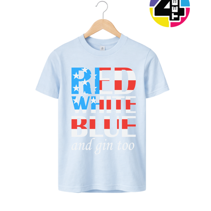 Red White Blue & Gin Too Youth Tee