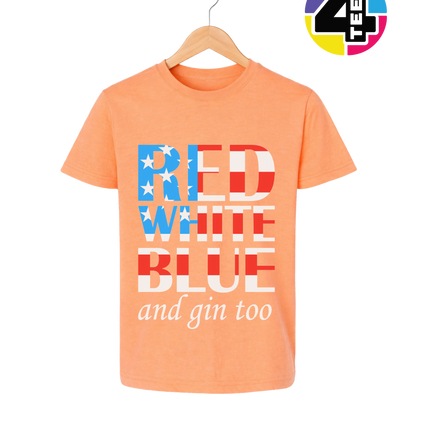 Red White Blue & Gin Too Youth Tee