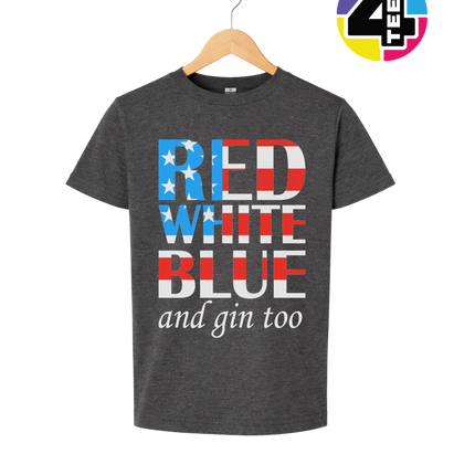 Red White Blue & Gin Too Youth Tee