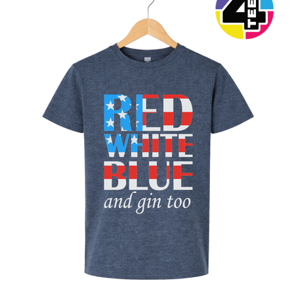 Red White Blue & Gin Too Youth Tee